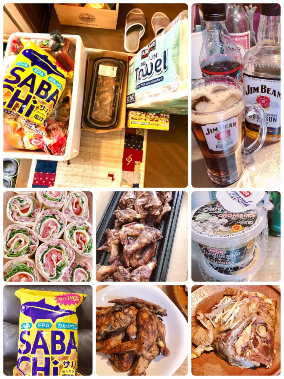 Snapdishの料理写真:久しぶりのコストコ。油断して買い物をするとヤバい場所😱BLTとチキンを昼に少し食べて夕飯にも回した。これに鯛のアラをプラス😌|海斗さん