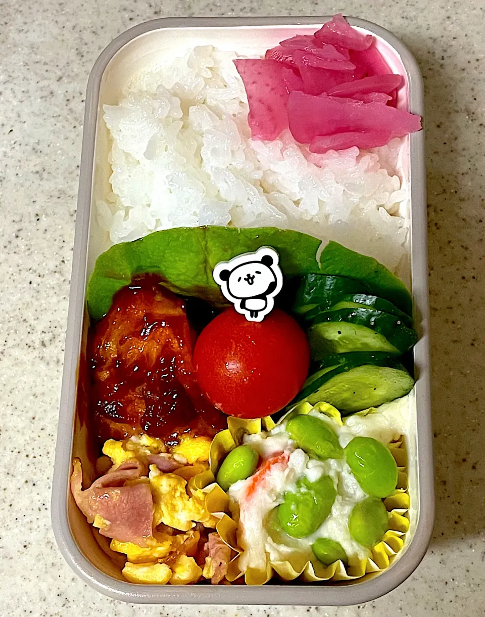 Snapdishの料理写真:エビのケチャップ炒め弁当|besさん