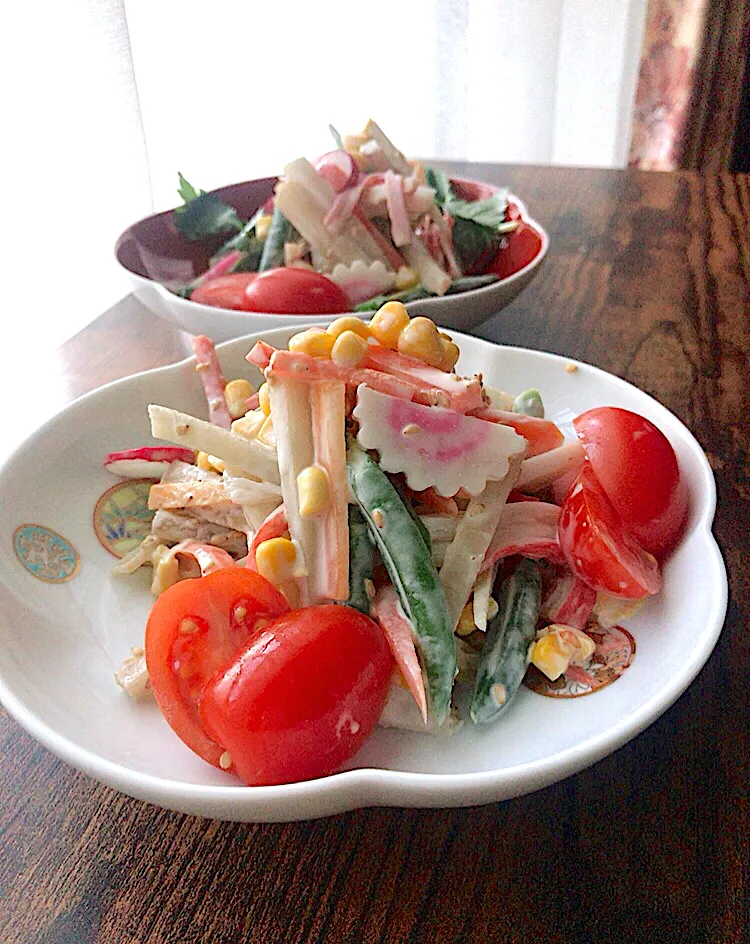 家族が喜ぶオイラーマヨのコク旨中華サラダ🥗|とんちんさん