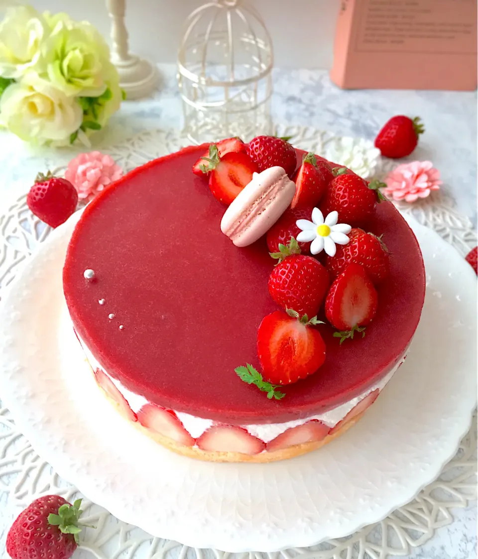 Snapdishの料理写真:苺のフレジェ作りました🍓|sucreroomさん