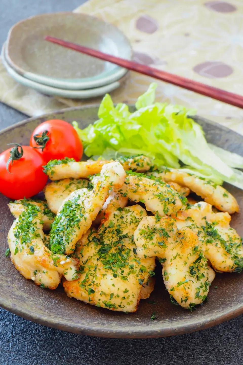 揚げない鶏ささみの唐揚げ☆仕上げにあおさまぶし|はらしおりさん