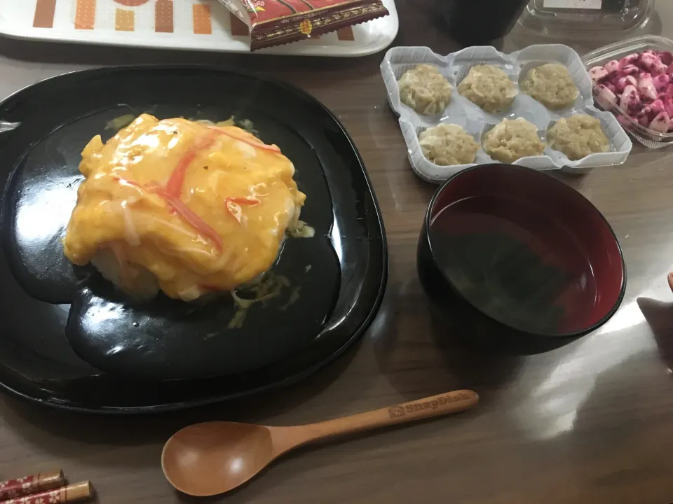 Snapdishの料理写真:いつもの天津飯にプラス香味ペースト！本格中華の天津飯！|にゃふてんさん