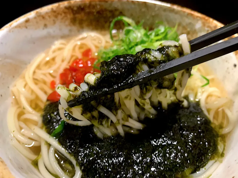 大野海苔梅温めん|半田手延べそうめんの店 阿波や壱兆さん