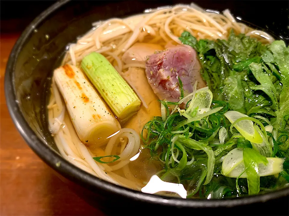 鮪のねぎま温めん|半田手延べそうめんの店 阿波や壱兆さん