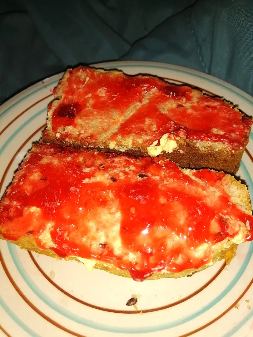 Flaxseed bread with jam|Deeさん