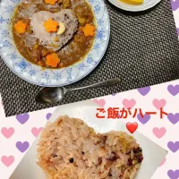 Snapdishの料理写真:バレンタイン　❤️ご飯カレー|pipiさん