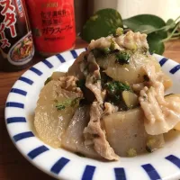 大根とこんにゃくと豚バラの中華煮|ばろんさん