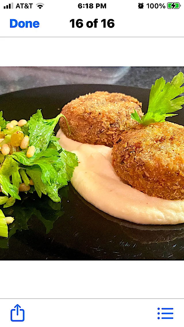 Oxtail Croquettes with Celery Root Puree and Celery Salad|Christine pavelkaさん