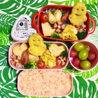 Snapdishの料理写真:娘頑張れ弁当➕パパ|anonさん