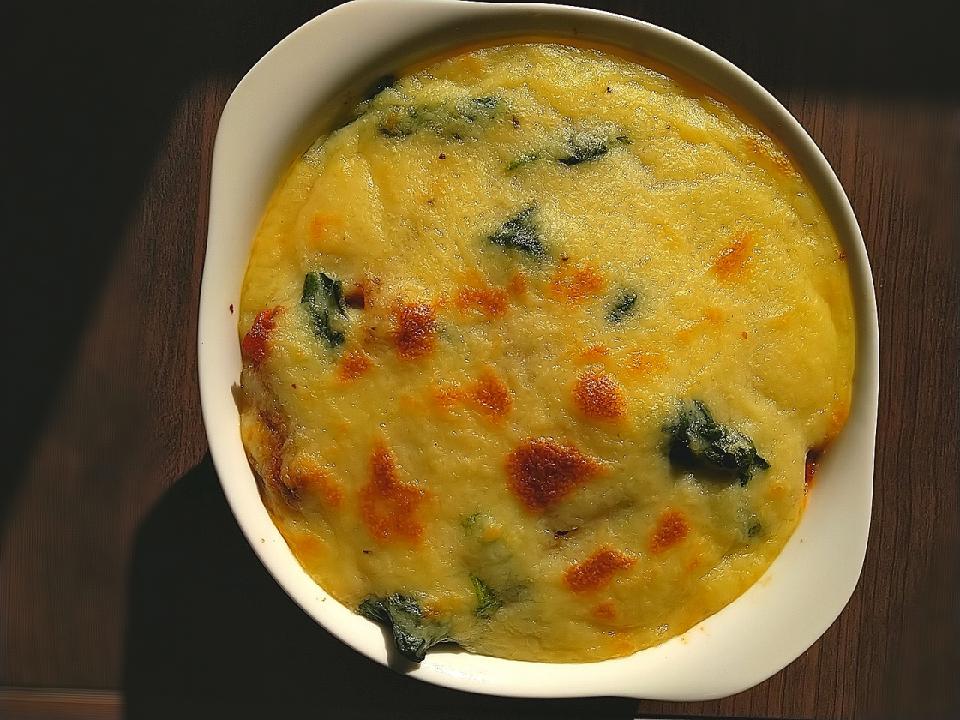 豆乳ホワイトソースでキーマグラタン