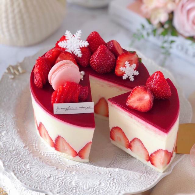 ホワイトチーズムースケーキフレジェ風/moe | Snapdish[スナップ