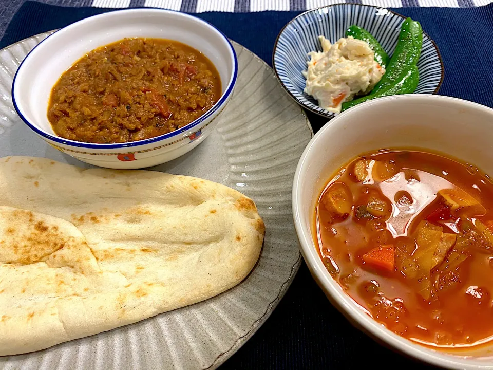 スパイスキーマカレー★ミネストローネ★里芋ポテトサラダ|すずちゅんさん