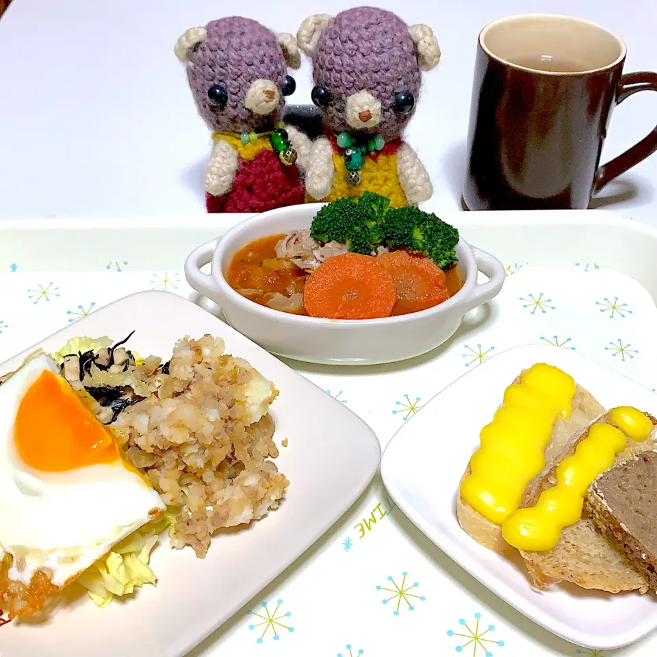 Snapdishの料理写真:朝ごぱん（╹◡╹）|chagashiさん