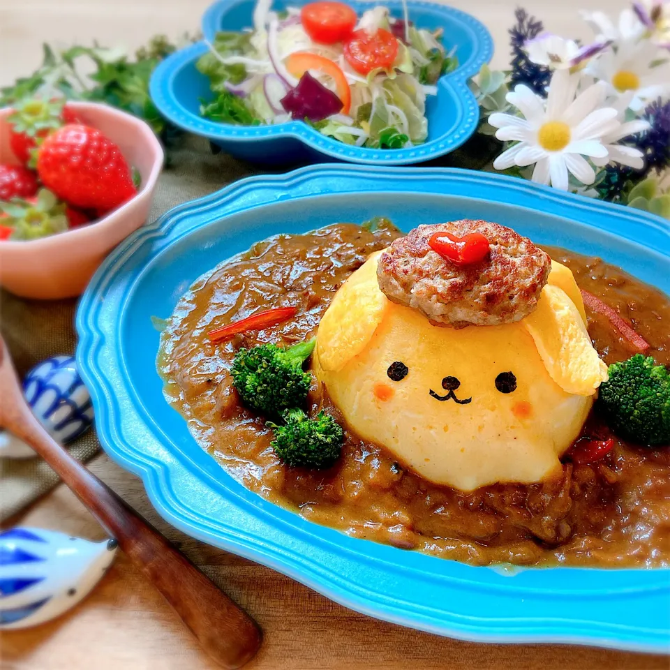 ポムポムプリンのオムカレー|せいこさん