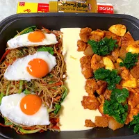 ホットプレートで勝ち飯スタジアム♬第3弾!!ソース焼きそばvsチーズダッカルビ💣💥🔥