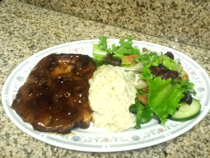 Honey-Garlic Pork with Rosemary Mashed Potatoes|Kedraさん