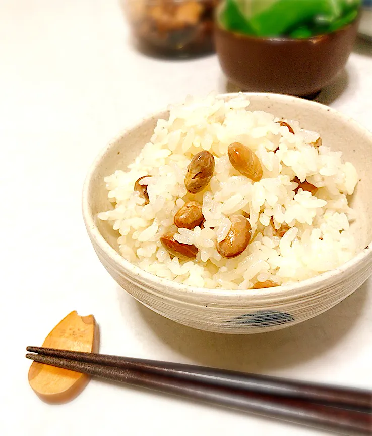 Snapdishの料理写真:うさかめちゃんの料理 【節分】 炒り豆ごはん|もっさんさん