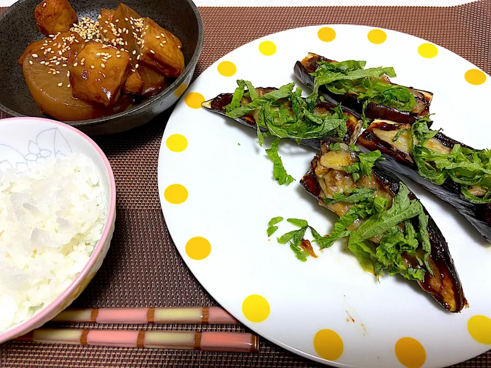 Snapdishの料理写真:ナスの味噌チーズ焼き|ゆうさん