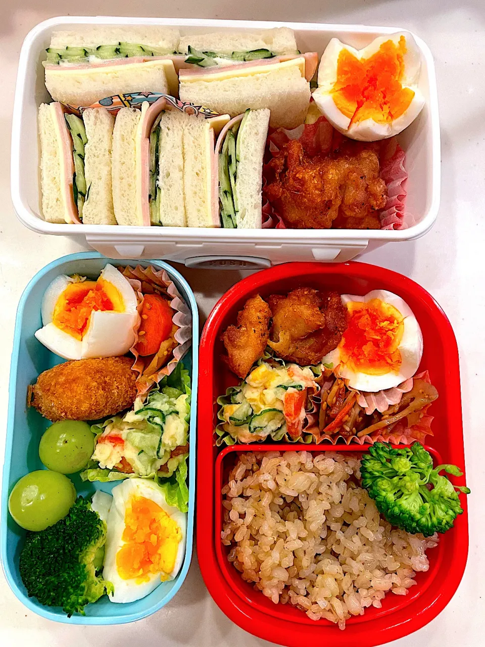 玄米ご飯のお弁当と、サンドイッチのお弁当💕|Michiko Okamotoさん