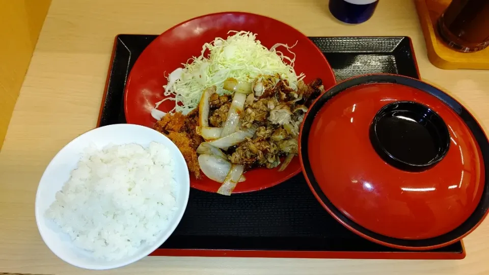 牛カツと牛焼肉の盛合せ|アクちゃんさん