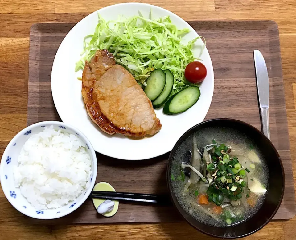 豚ロース肉の味噌漬け焼き定食|morimi32さん