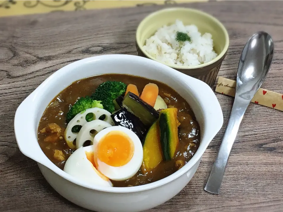 温野菜カレー～夕飯|チムニーさん