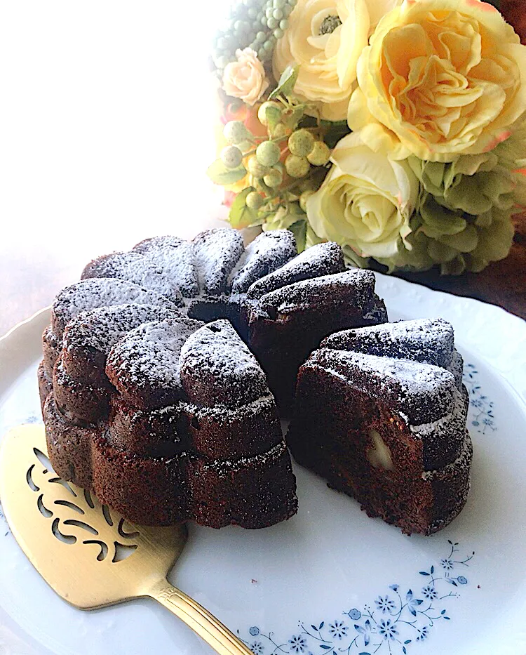 とんちんさんの料理 しっとり フルーツチョコレートケーキ🍎|とんちんさん