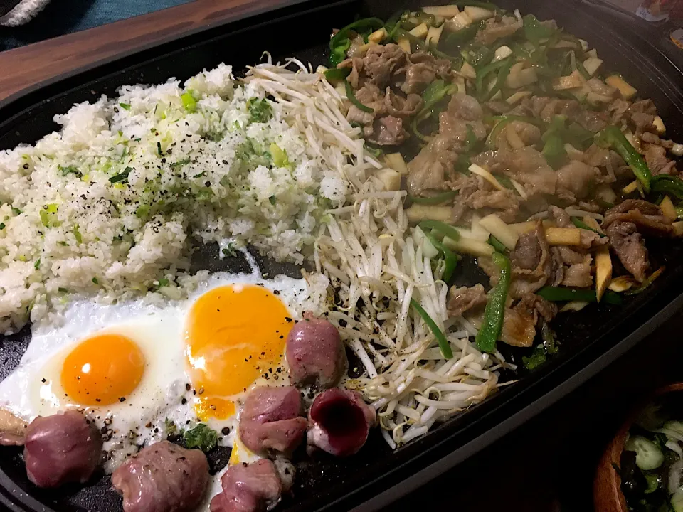 念願の勝ち飯実現！香味ペーストネギチャーハン砂肝添え対青椒肉絲|にゃふてん⛩️さん