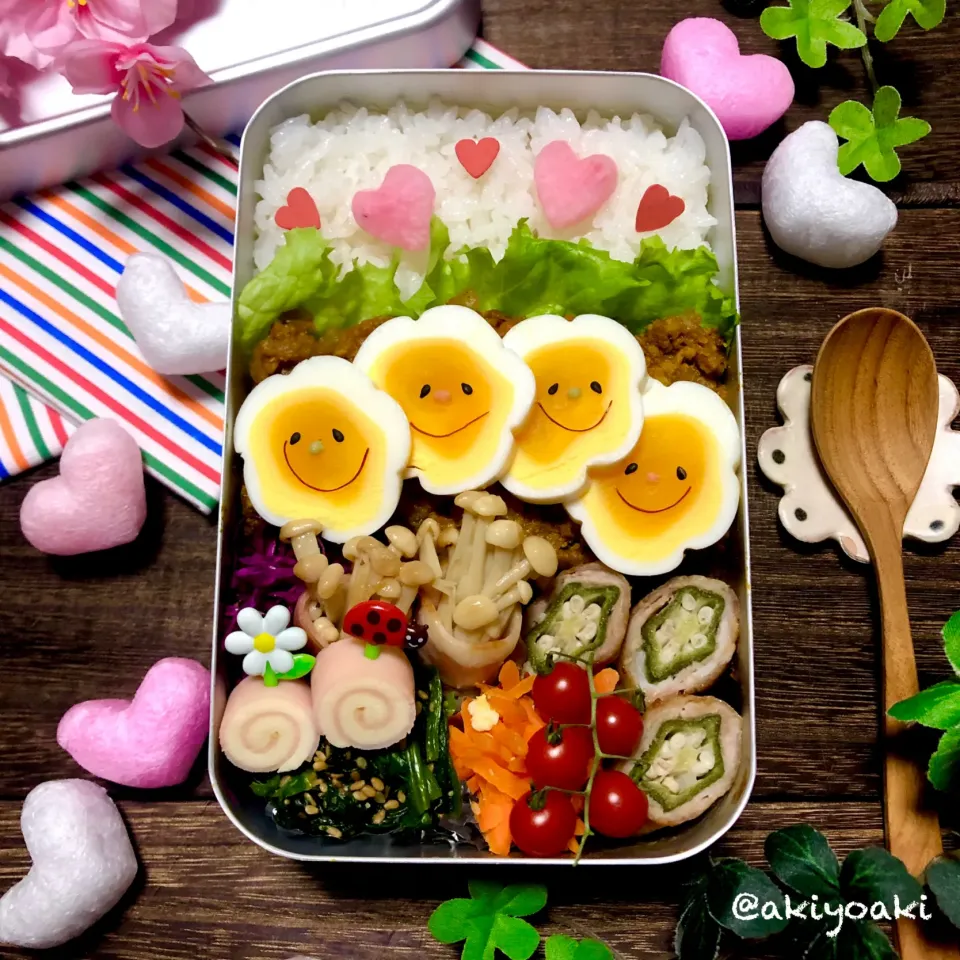 ドライカレー弁当|Akiyoෆ¨̮⑅さん