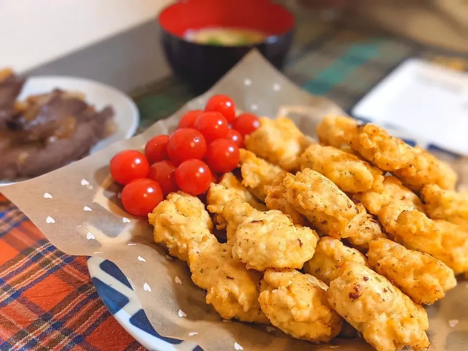 Snapdishの料理写真:鶏ムネ肉のナゲット☆*°|奈津美さん