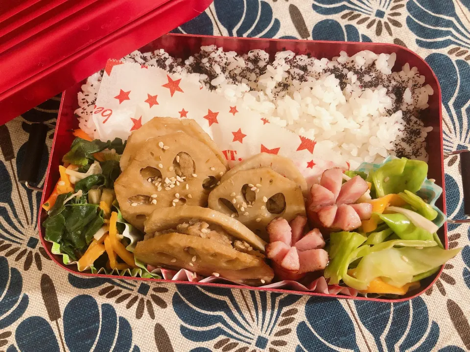 高校生弁当　11-75 れんこんの挟み焼き弁当|mashaさん