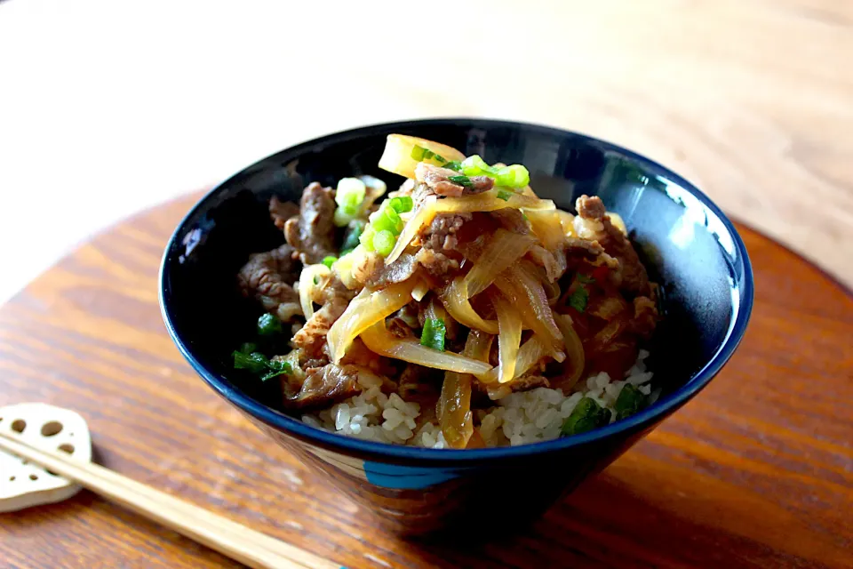 ねぎだく牛丼|よっすぃさん