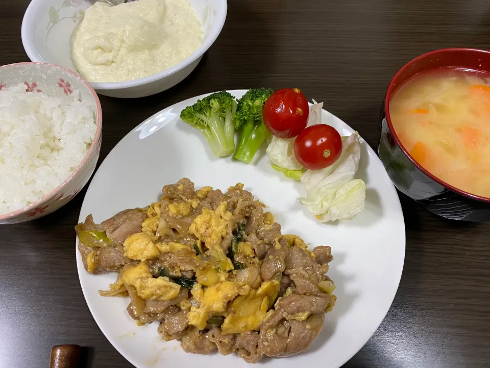 1/6 豚肉と長ネギ卵炒め|sunrisedxさん