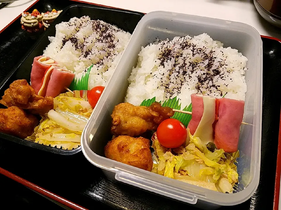 夫弁当、息子弁当|みどりさん