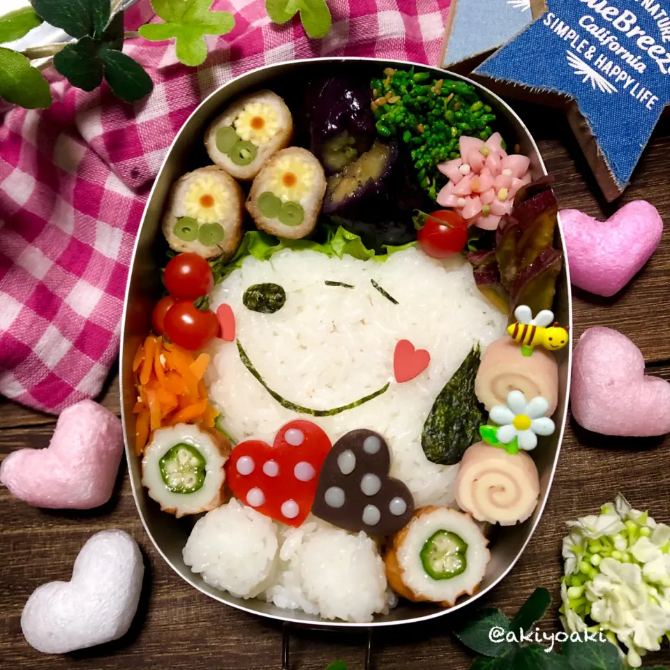 スヌーピーバレンタイン弁当|Akiyoෆ¨̮⑅さん