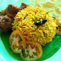 ghee rice with chicken sambal|Kalavathi Mariappanさん