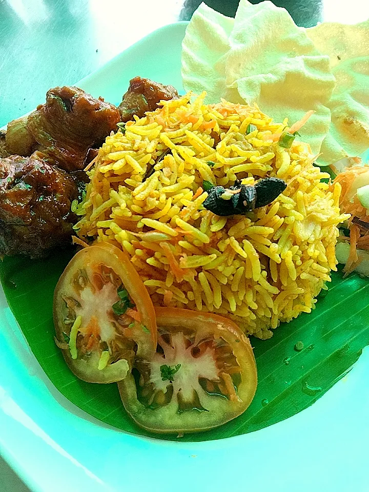 ghee rice with chicken sambal|Kalavathi Mariappanさん