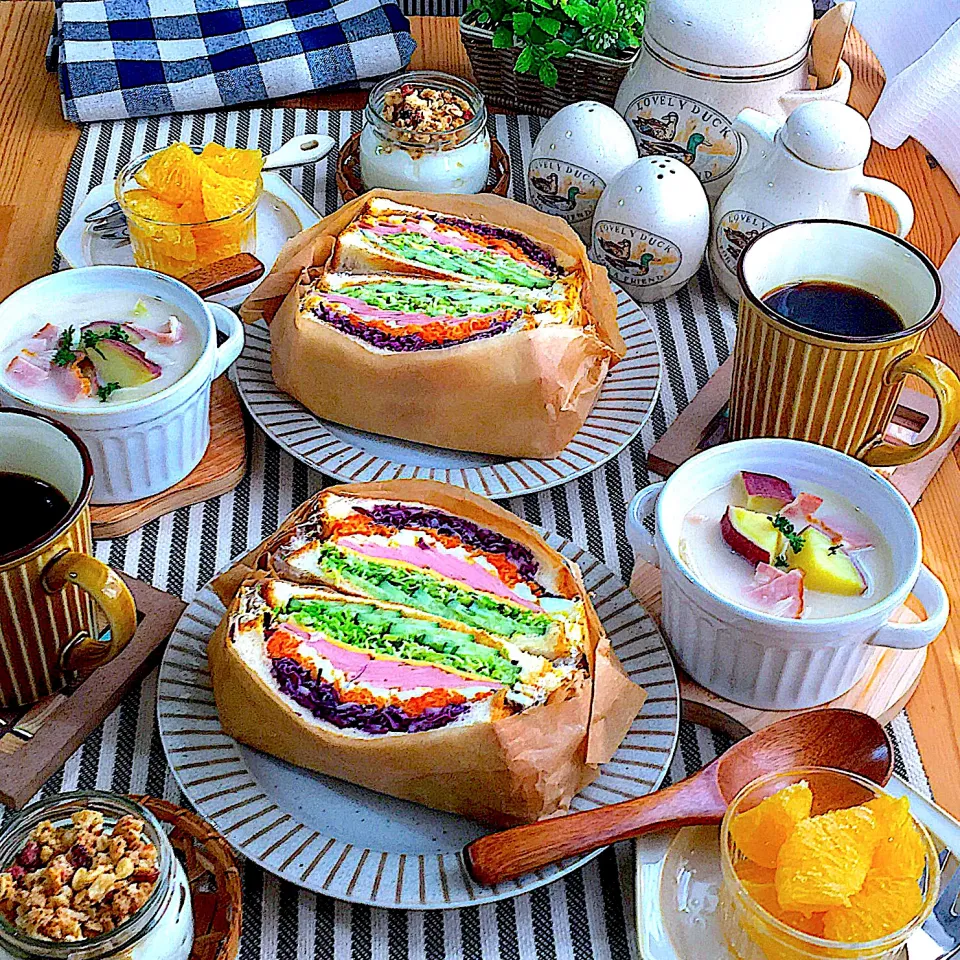 わんぱくサンドであさごパン🌤🥪|mou mouさん