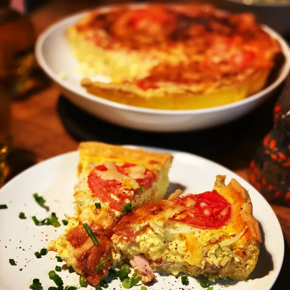 Ham & Cheese _Tomato Quiche  #homemade #pastry #quiche #chefemanuel #ilovecooking|Emanuel Hayashiさん