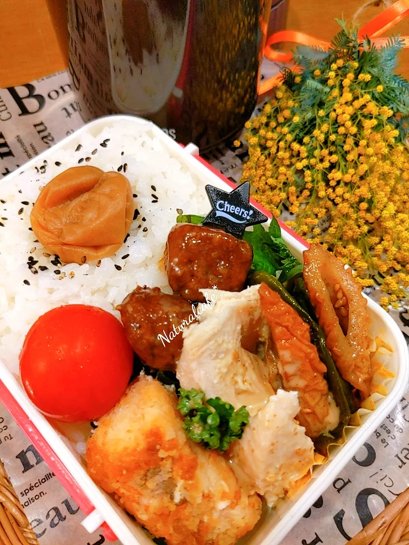 今日は旦那さんお一人様弁当☆★お味噌汁付き。毎日本当に寒いですが、でも頑張ろう(^^)|yuriさん