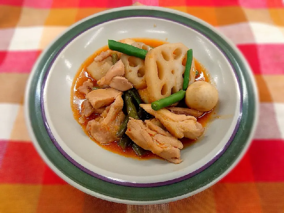 鶏と根菜の辛味あん|よっしー(=^ェ^=)さん