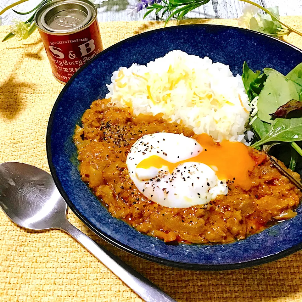 温玉のっけのキーマカレー💕|夢ーテルさん