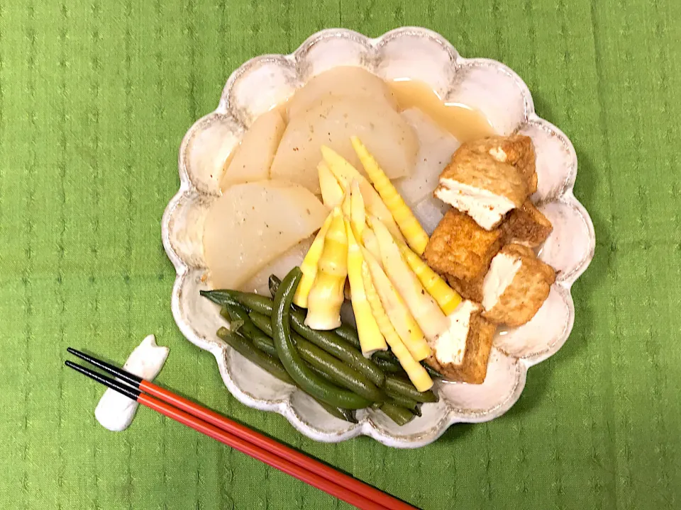 若竹と大根の煮物|えむにこさん