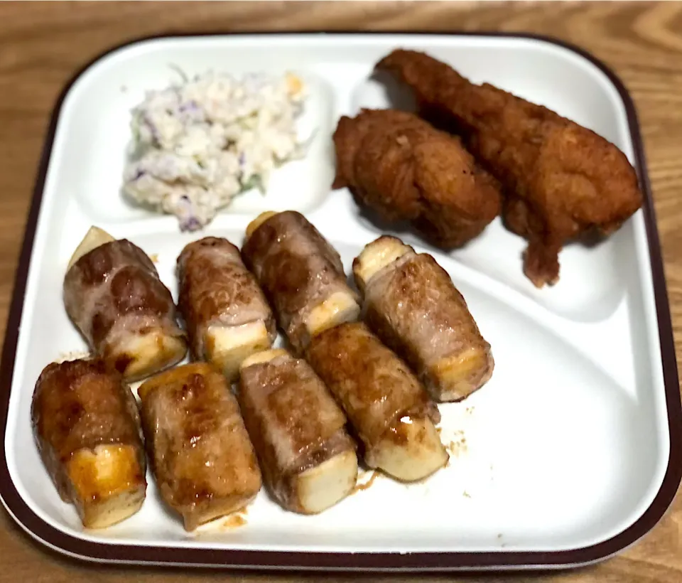 ☆はんぺんの豚肉巻き ☆ささ身唐揚げ ☆ポテトサラダ|まぁたんさん