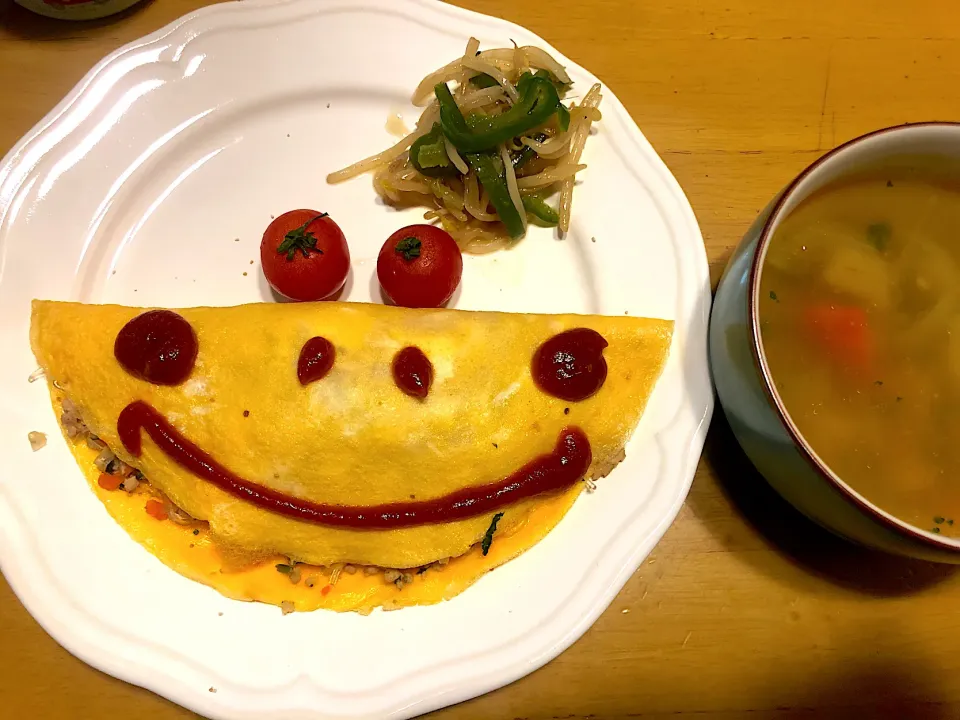 オムレツとカレースープ|ゆっこっこさん