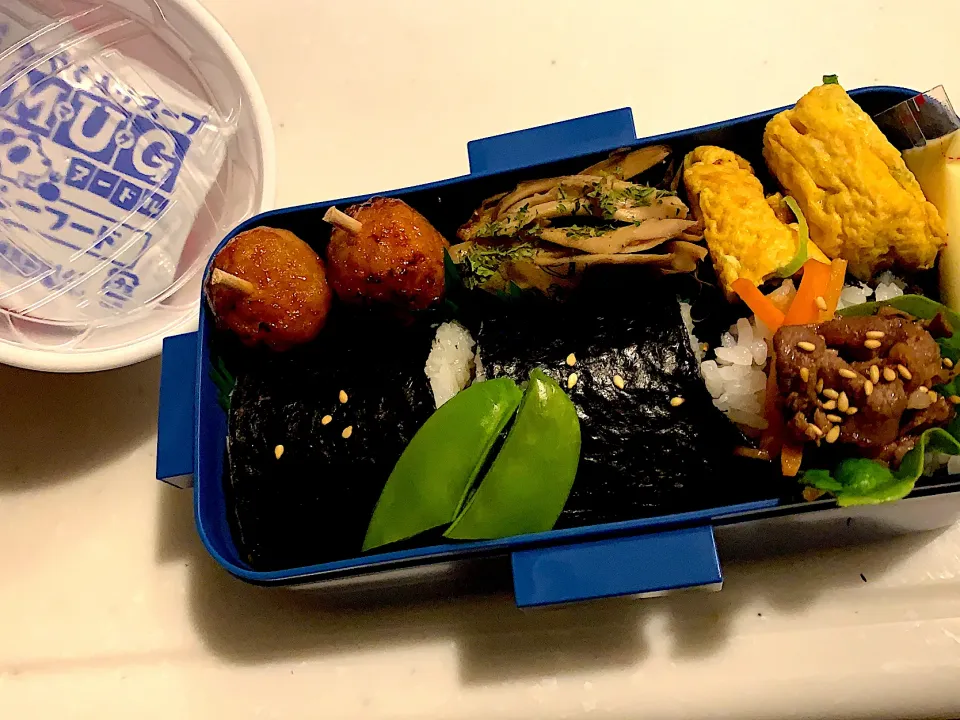 焼肉海苔巻き弁当|けいたむさん