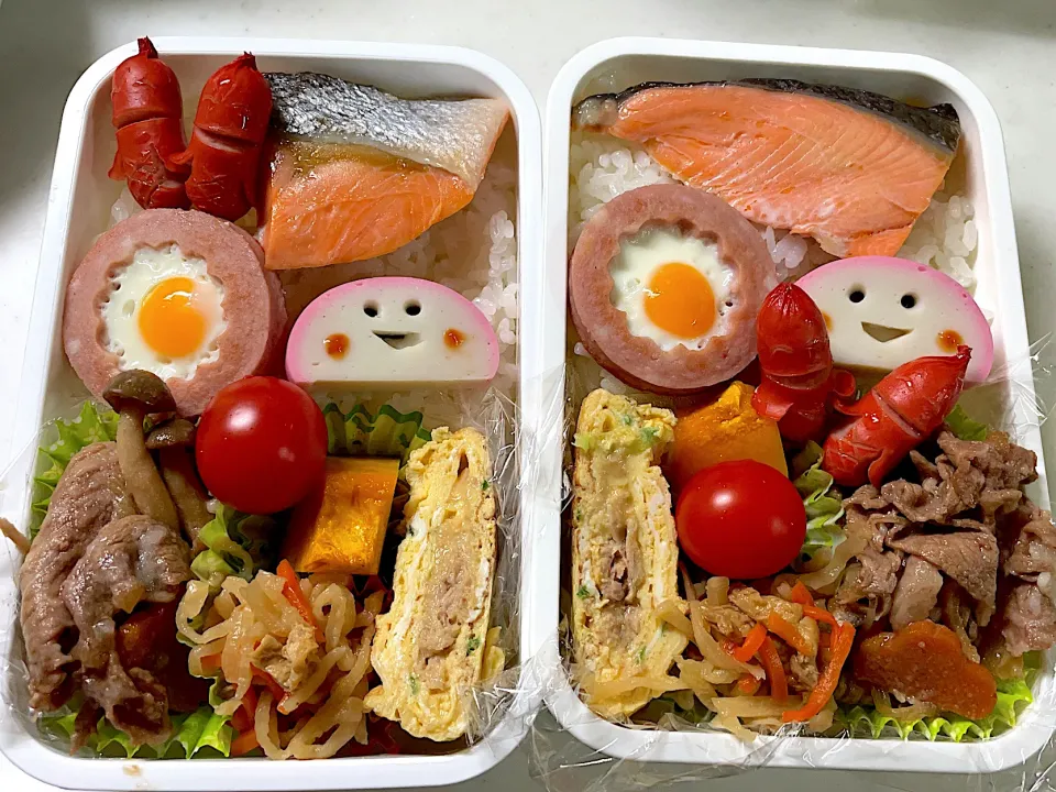 Snapdishの料理写真:2021年2月12日　ムスメ&オレ弁当♪|クッキングおやぢさん