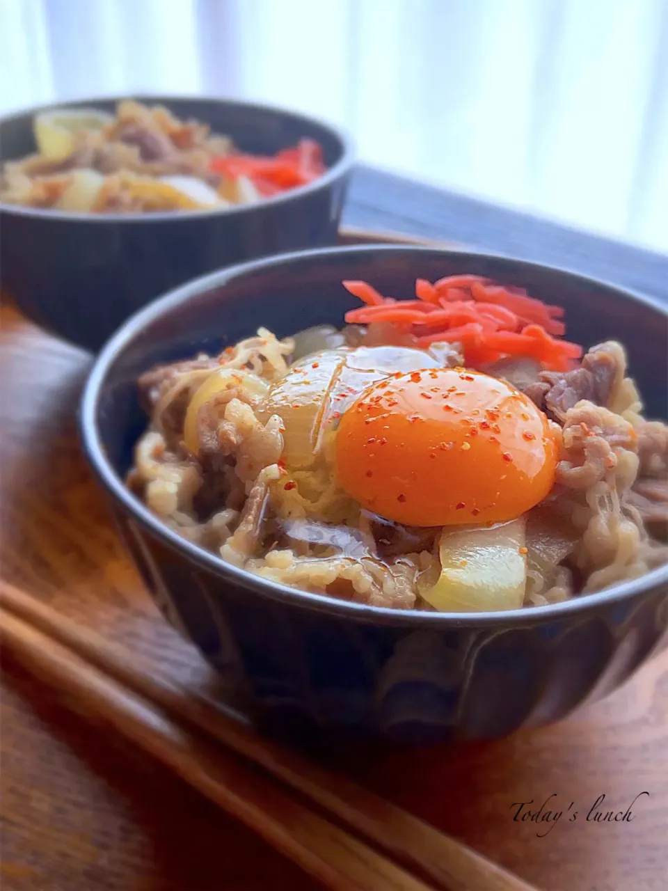 Snapdishの料理写真:春休みのお昼ご飯🍚〜吉野家の牛丼風🐮🥢|Naoさん