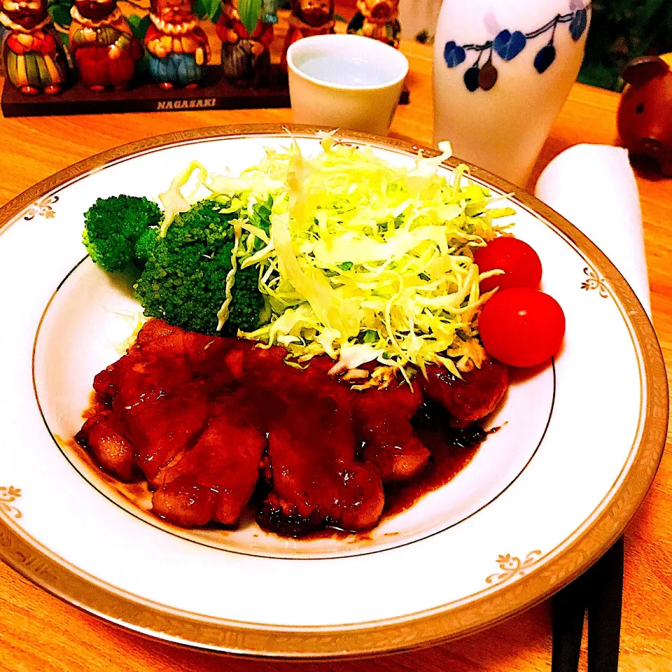 今夜の🍶晩酌のお供には❗️  🐷🍽トンテキ😋|Sの食卓さん