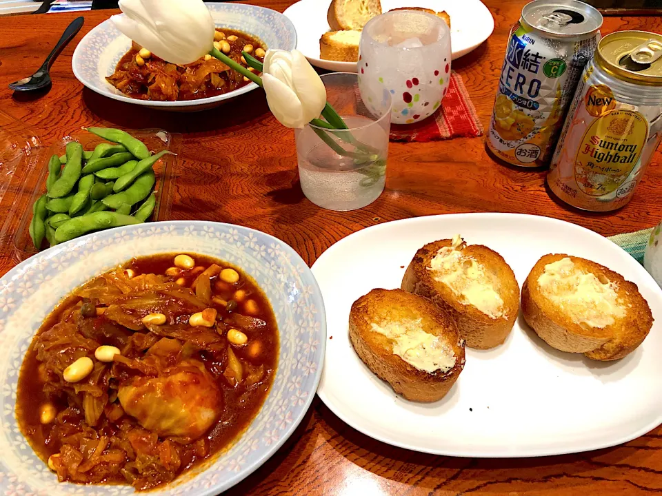 鶏肉とキャベツのチキンシチュー😋|すかラインさん